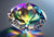 Moissanite diamond exhibiting sparkled light