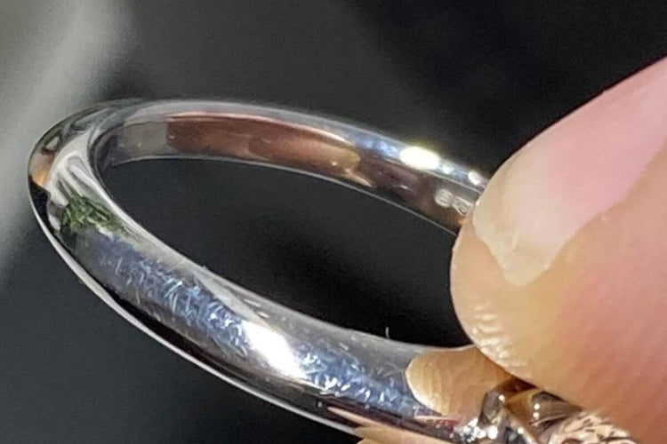 Scratch on Platinum Engagement Ring