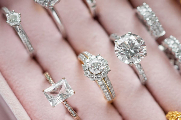 Pave Diamond Wedding Rings 