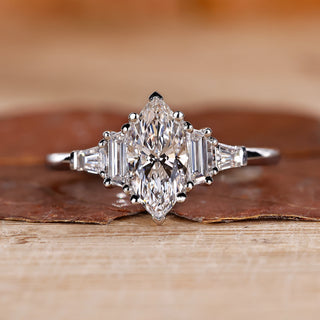 Marquise cut ring in white gold engagement ring
