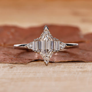 Hexagon Diamond Ring with a unique and stunning design.