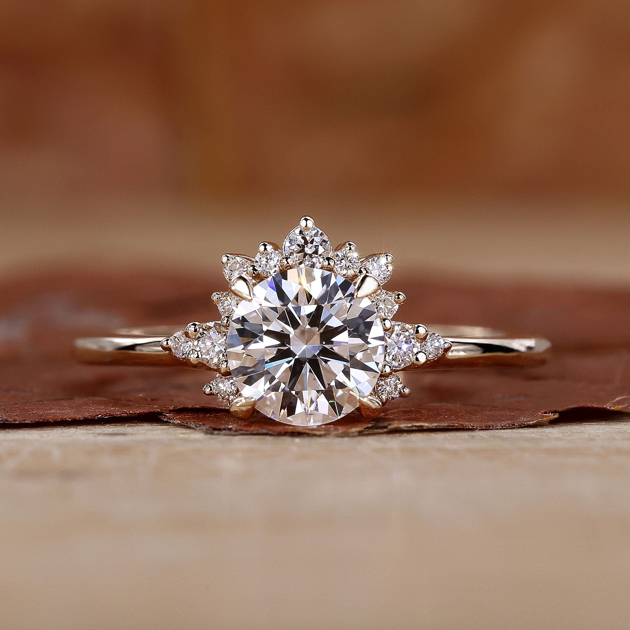 Rounded Ring Round Diamond Engagement Ring That Dazzles Bright