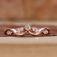 Curved Diamond Wedding Band designed for a perfect fit.