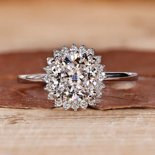 Cushion Cut Halo Diamond Ring featuring brilliant sparkle.