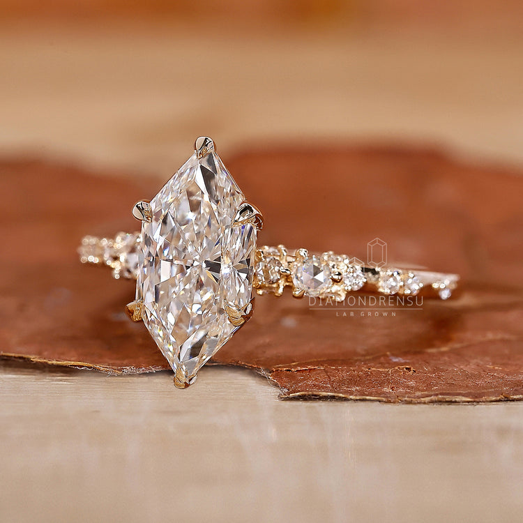 Round Rose Cut Diamond Ring with a vintage-inspired style.