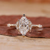 Dutch marquise diamond engagement ring with vintage inspired design.
