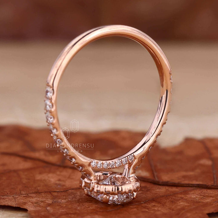 unique lab grown diamond ring