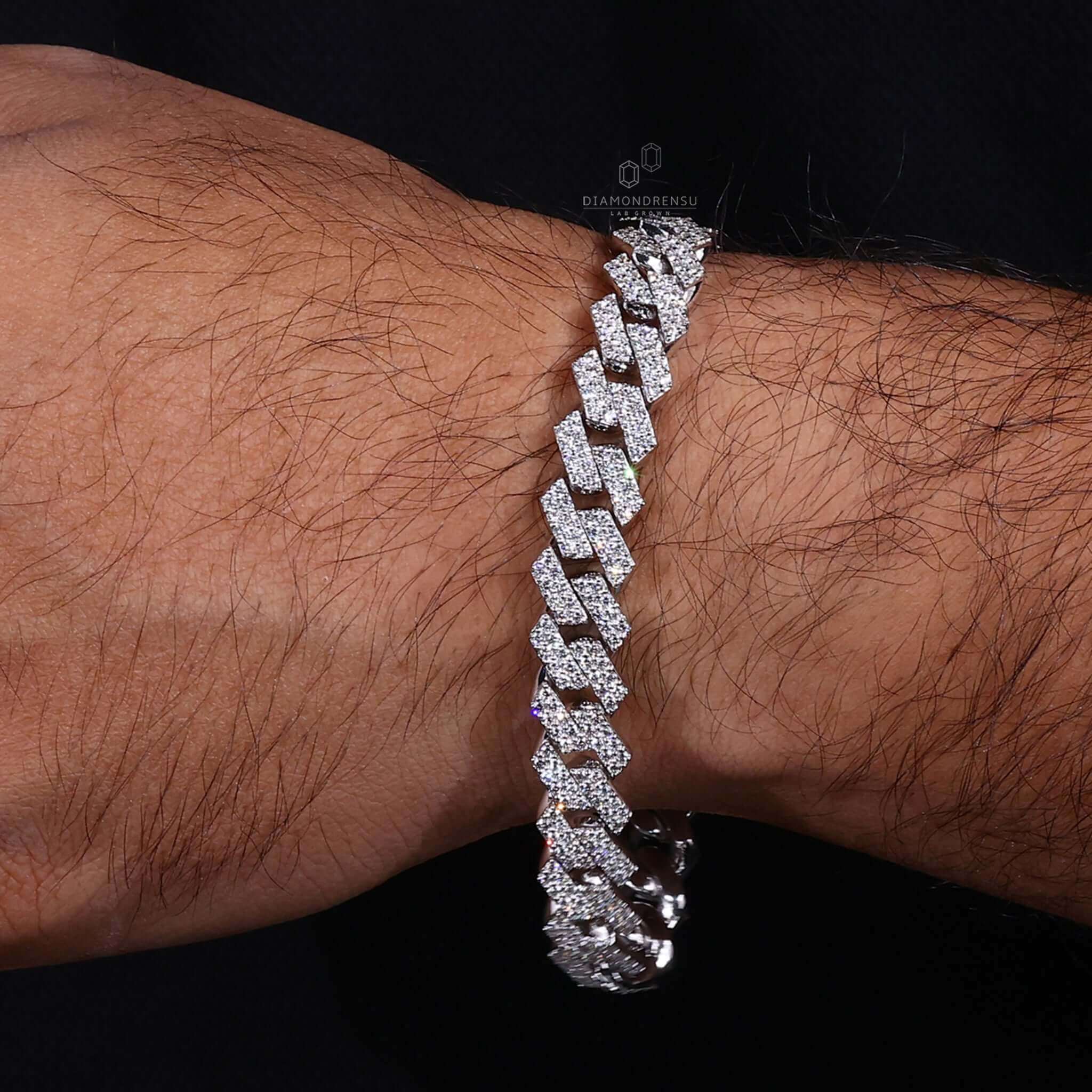 Lab diamond mens bracelet Clearance