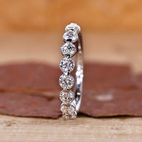 Half eternity band round half eternity band lab grown diamond
