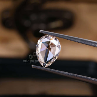 Lab grown diamonds loose listed under rose cut pear diamond shape.
