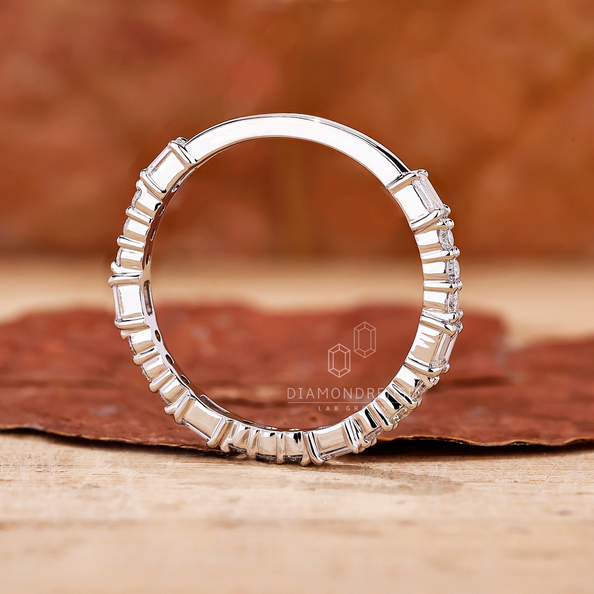 Lab Grown Diamond in a handmade band for eco-conscious buyers.
