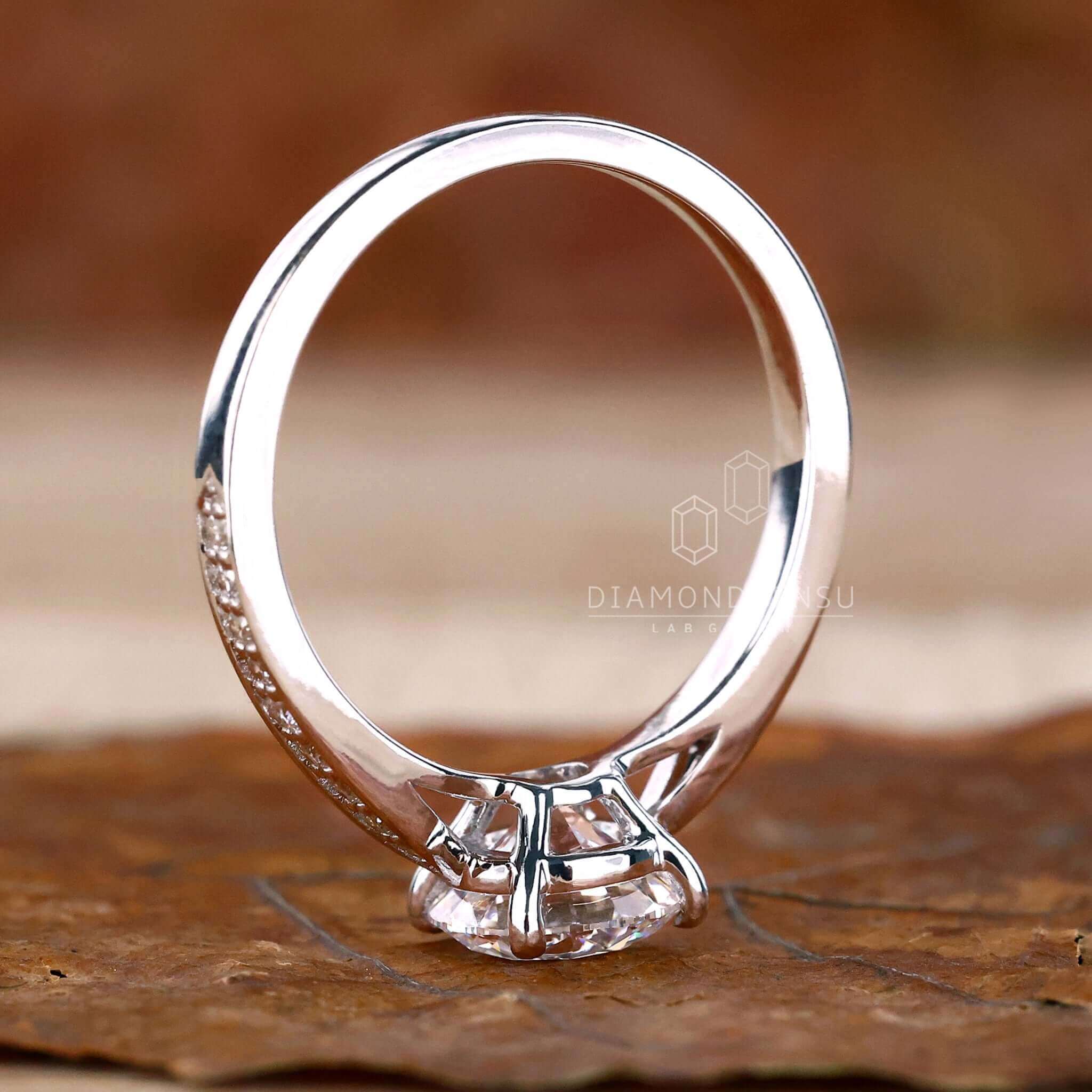 lab created diamond wedding ring