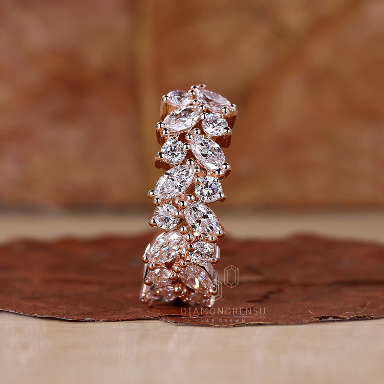 Marquise Diamond Half Eternity Band in a stunning design.
