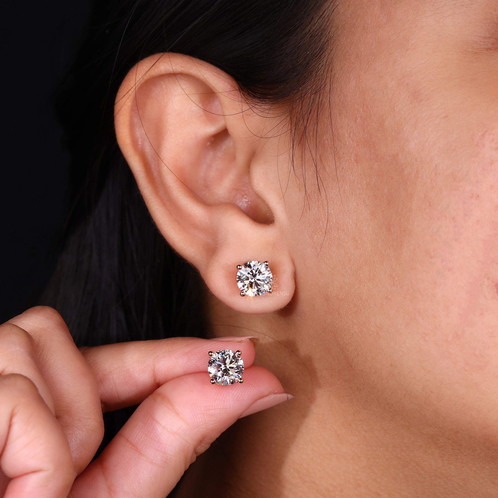 Earrings studs crafted with care, perfect as handmade jewelry for women.