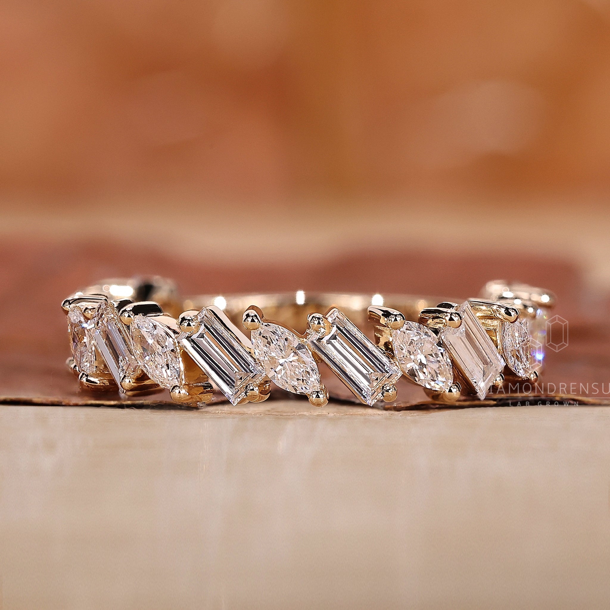 Marquise and Baguette Diamond Band for a unique look.
