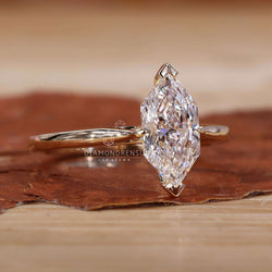 Dutch Marquise Cut Diamond Solitaire Engagement Ring