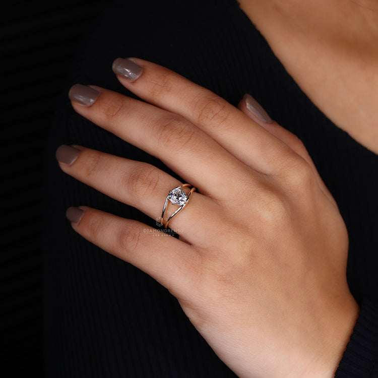 Ethically crafted lab-grown diamond ring with superior brilliance.