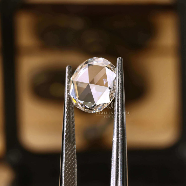 Diamondrensu offers a 1.57 carat lab grown round rose cut diamond.
