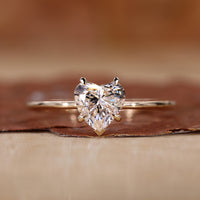 Heart Shaped Diamond Ring in a stunning design.
