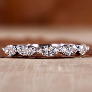 Close-up of diamond ring showing stone clarity and metal finishing detail