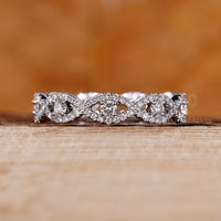 Custom wedding band made by hand.
