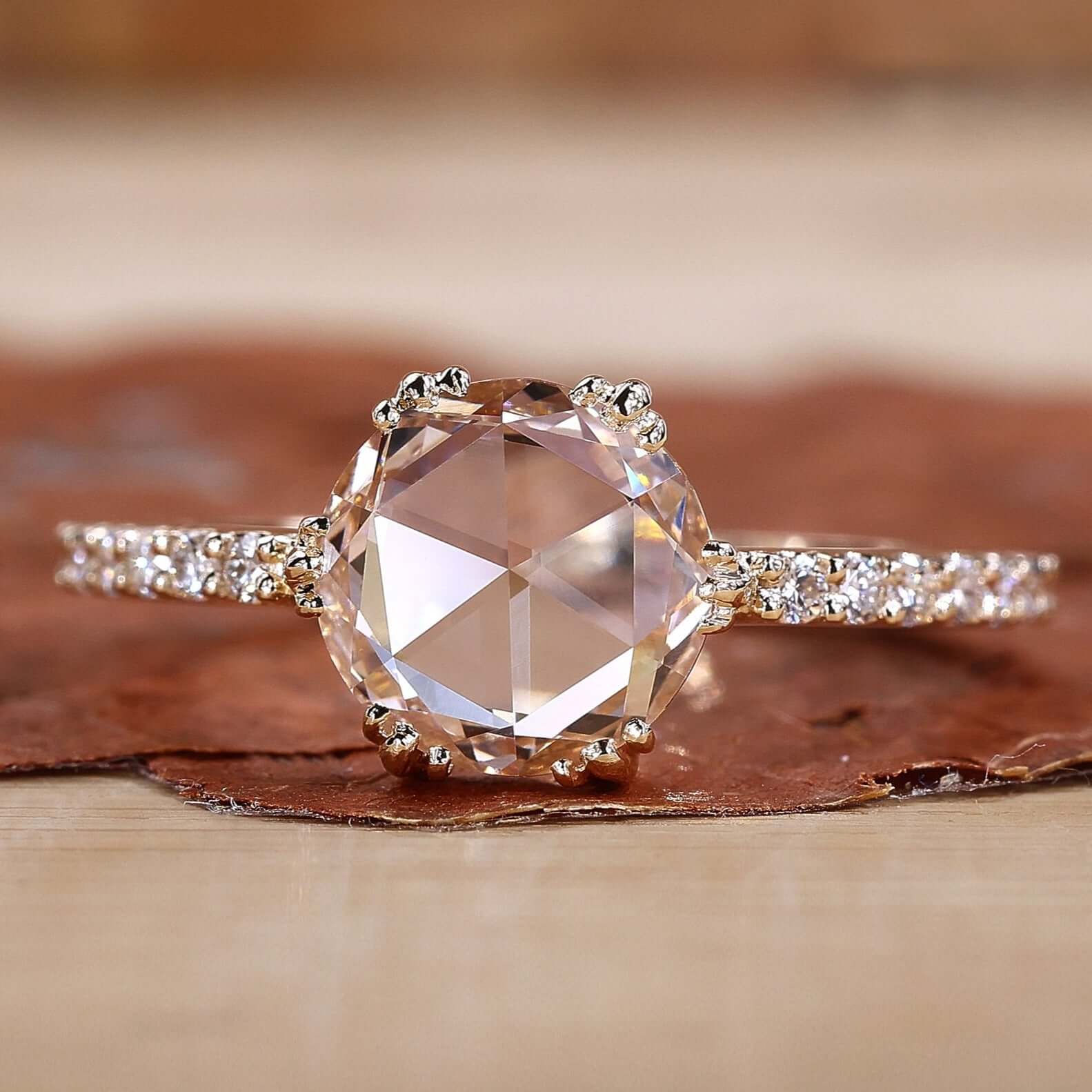 Diamond Rings Shop Rose Cut Diamond Ring for Elegance - Diamondrensu