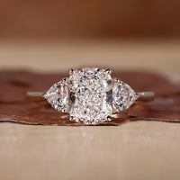 Three Stone Diamond Ring - Cushion Diamond