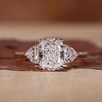 Three Stone Diamond Ring - Cushion Diamond