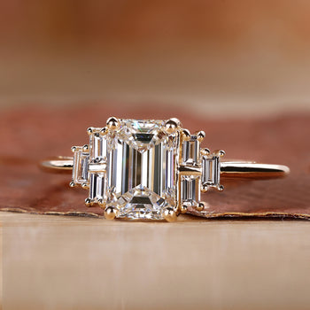 Emerald Cut Engagement Ring with a stunning Lab Grown Diamond.
