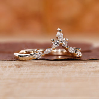 Crown Wedding Band with intricate detailing and sparkle.
