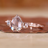 Three Stone Ring showcasing a handcrafted, Lab Grown Diamond.
