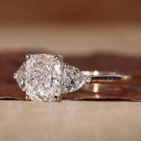 Three Stone Diamond Ring - Cushion Diamond