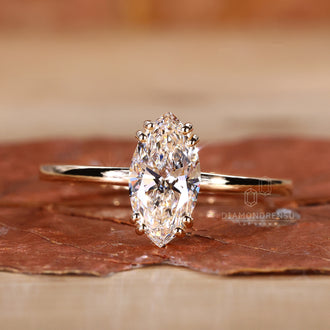 Yellow Gold Engagement Ring showcasing a luxurious tone.
