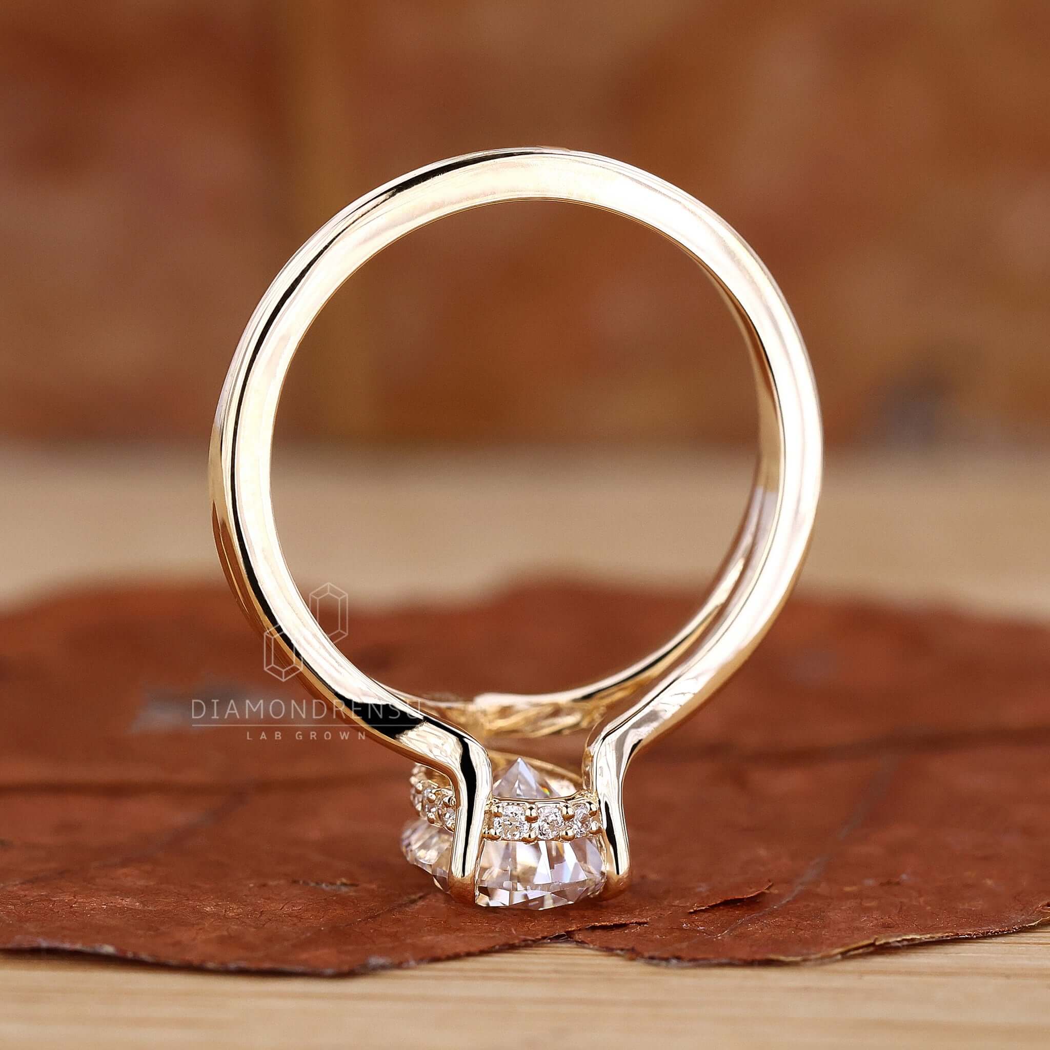 A dazzling Pear Halo Engagement Ring, perfect for celebrating love.