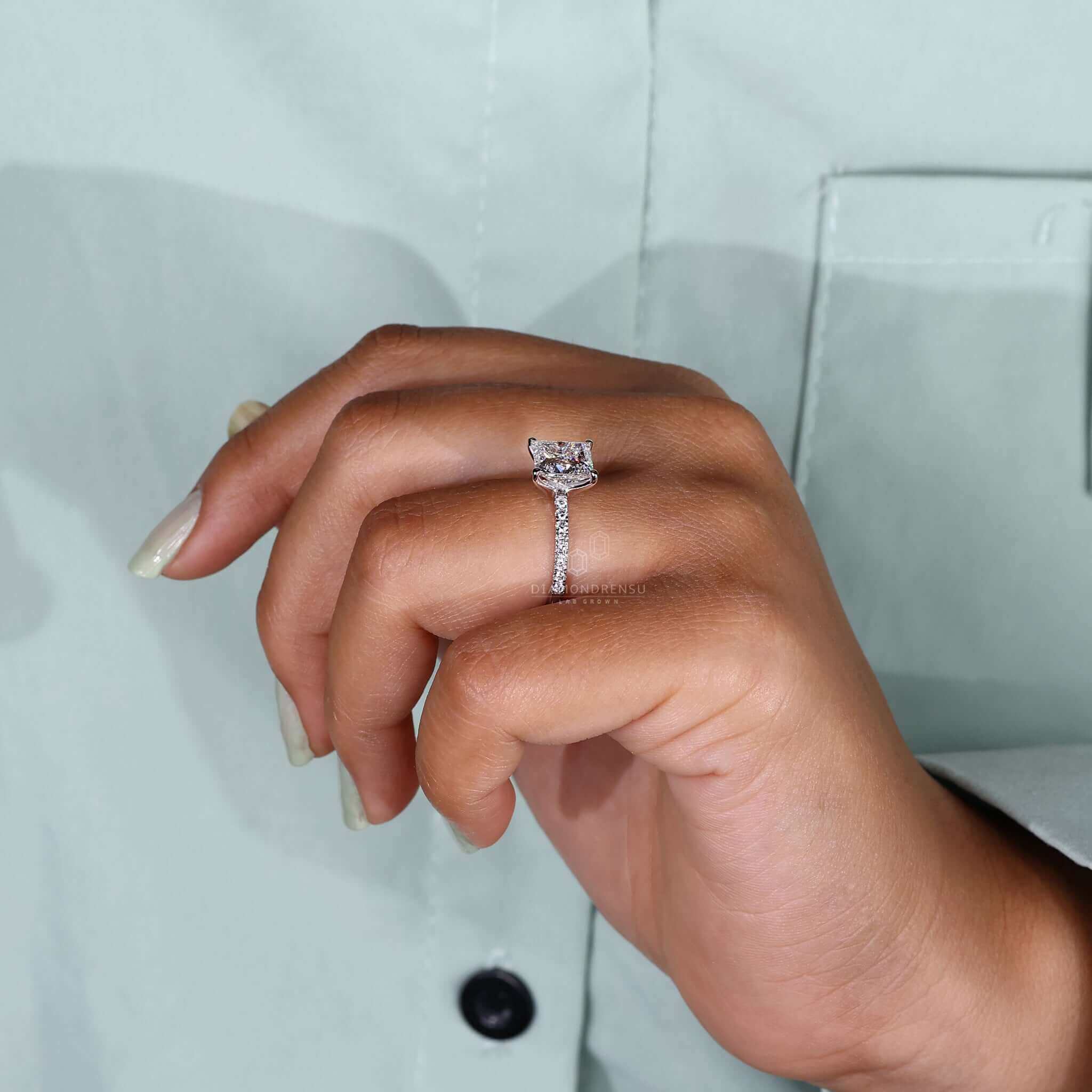 igi certified princess diamond ring