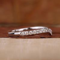 Round Diamond Wedding Band with timeless beauty and brilliance.
