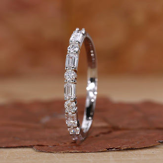 Half Eternity Band with delicate detailing in a timeless design.
