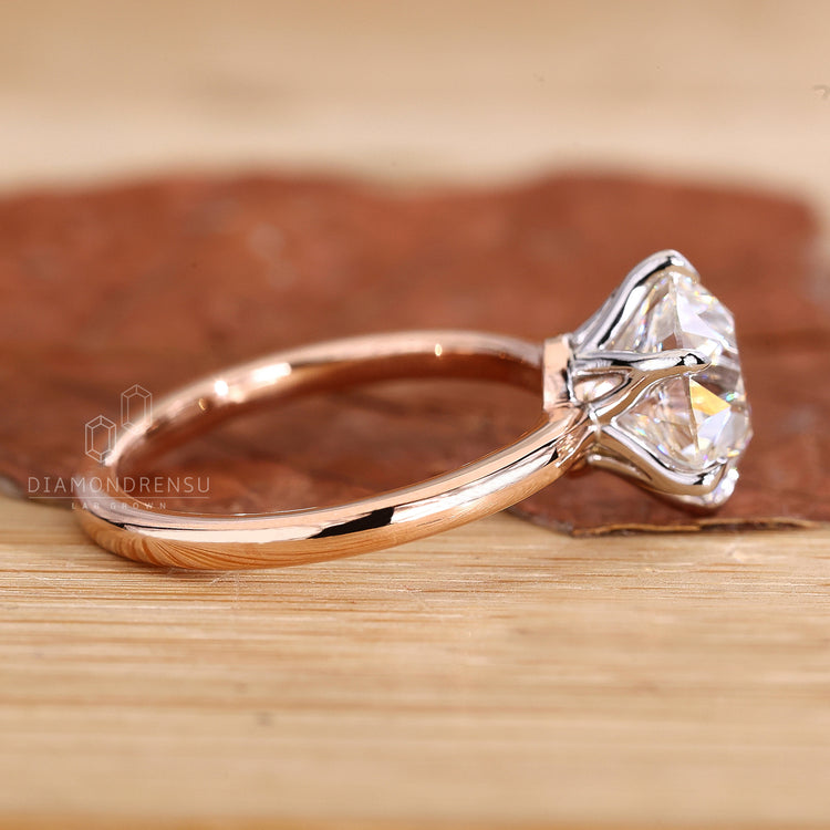 Two Tone Engagement Ring with a unique and modern look.