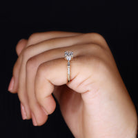 Trillion Cut Ring with diamond accents for added sparkle.
