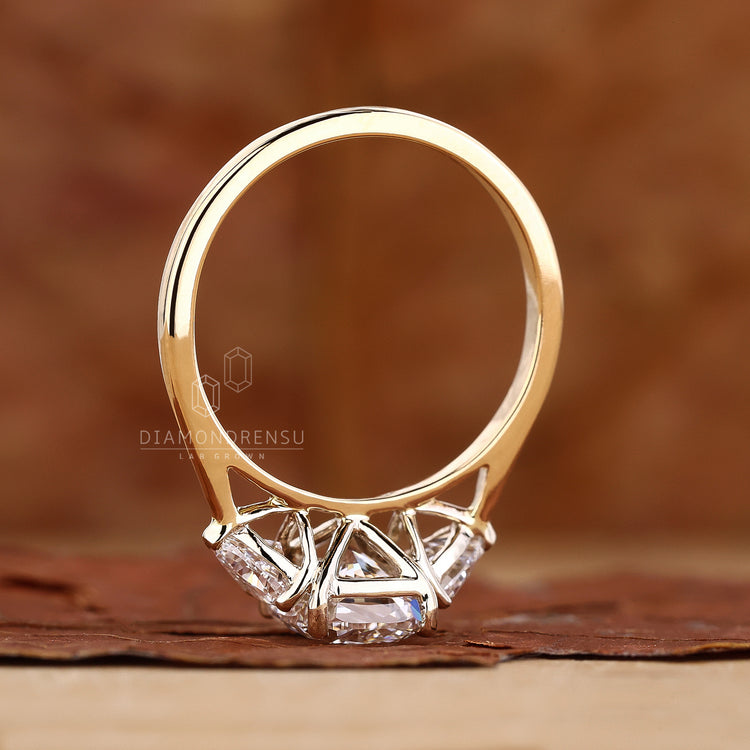 Three Stone Diamond Ring - Cushion Diamond