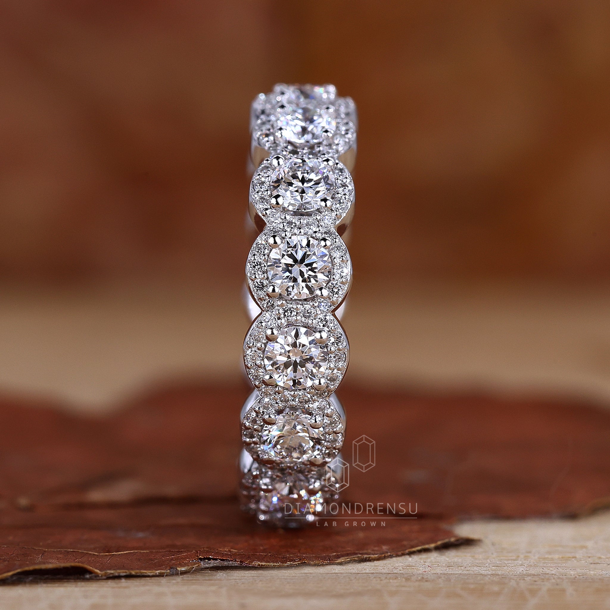 Eternity Diamond Wedding Band for a dazzling effect.
