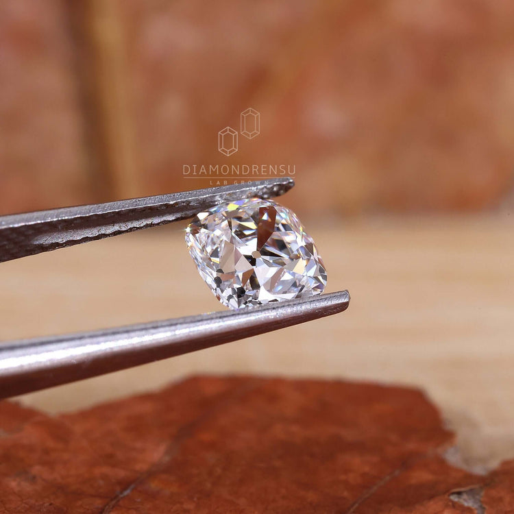 Buy lab grown antique cut old mine cushion diamond weighing 1.17 carats.
