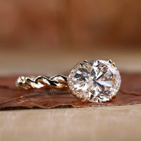 Oval Diamond Ring crafted with a Lab Grown Diamond for eco-conscious buyers.
