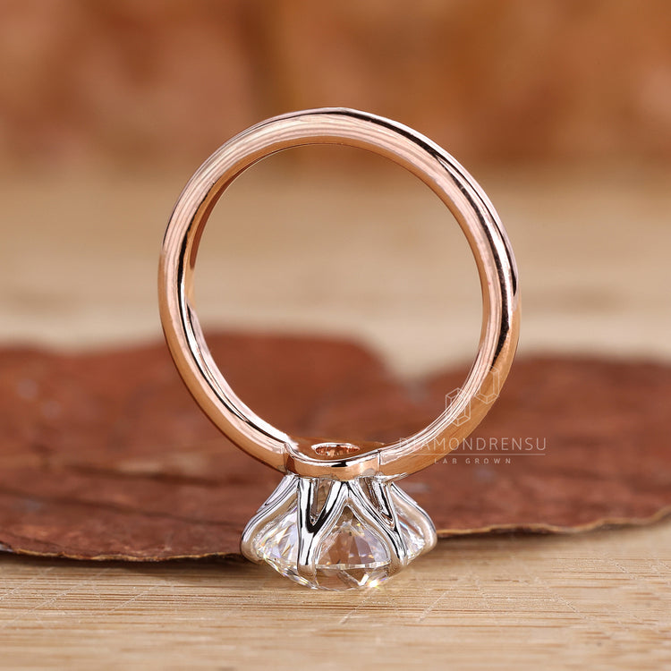 Round Solitaire Diamond Ring with a sleek and timeless design.
