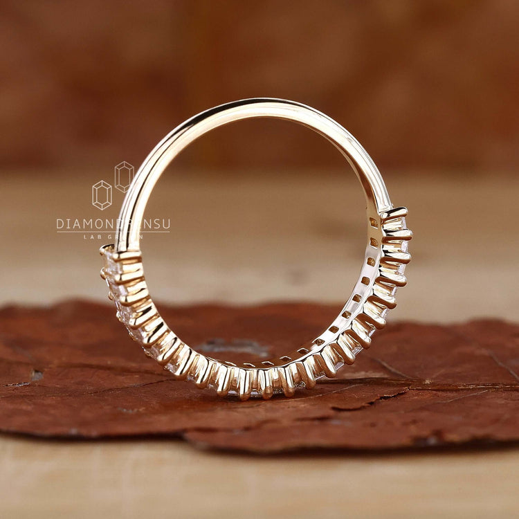 Eco-friendly lab-grown diamond eternity band, combining sustainability with sophisticated sparkle