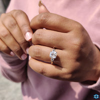 Claw prong ring showcasing a stunning centerpiece.

