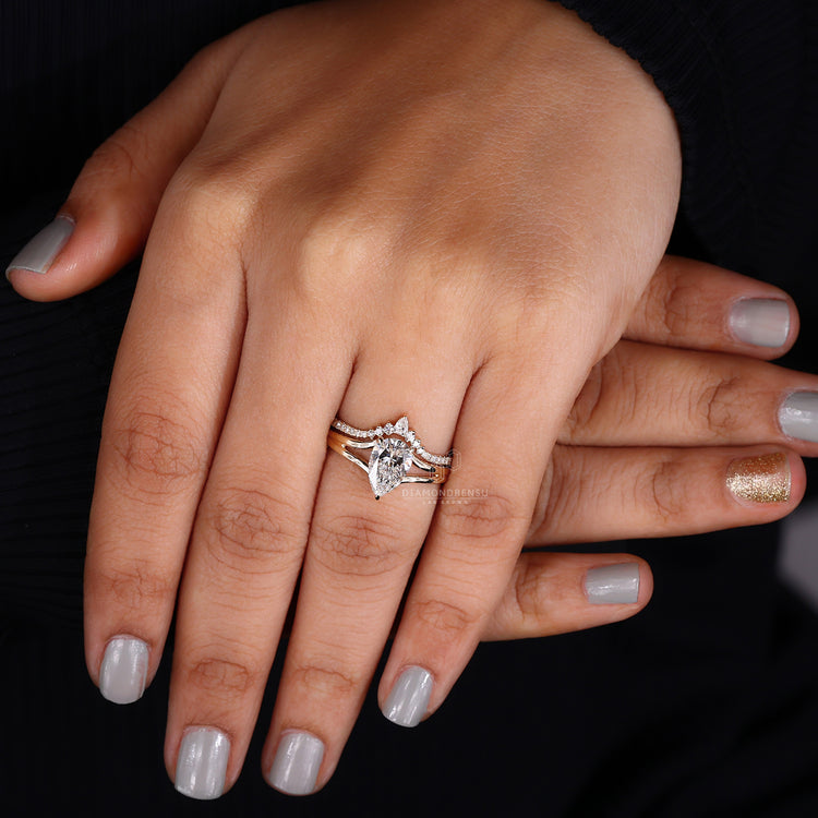 Lab Created Diamond Wedding Sets for an eco-friendly option.
