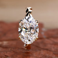 Hidden Halo Engagement Ring with a beautiful, handmade design.
