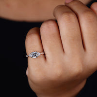 Three Stone Ring in a secure diamond prong setting.