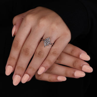 White Gold Engagement Ring with a classic, luxurious appeal.